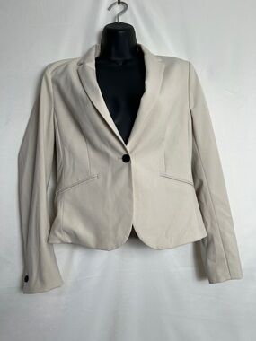 H&M Women's Light Cream Single-Button Blazer